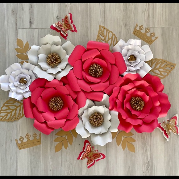 Paper Flower Wall Decor - Picture 2 of 2